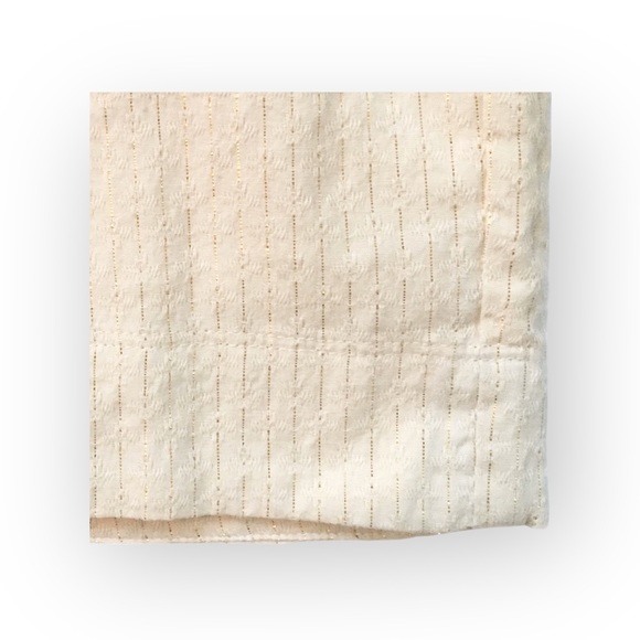 new La Rok ༄ Gold Lurex Thread Knit Dressy Cargo Bermuda Shorts ༄ Creamy White 8 - Picture 11 of 16